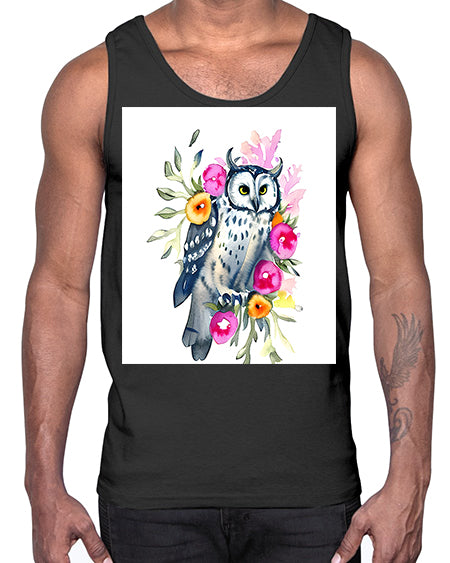 owl 8#- owl- Cotton Tank