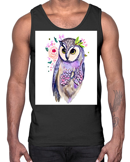 owl 9#- owl- Cotton Tank