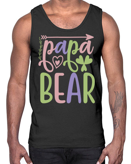papa bear 207#- bears - animals- Cotton Tank
