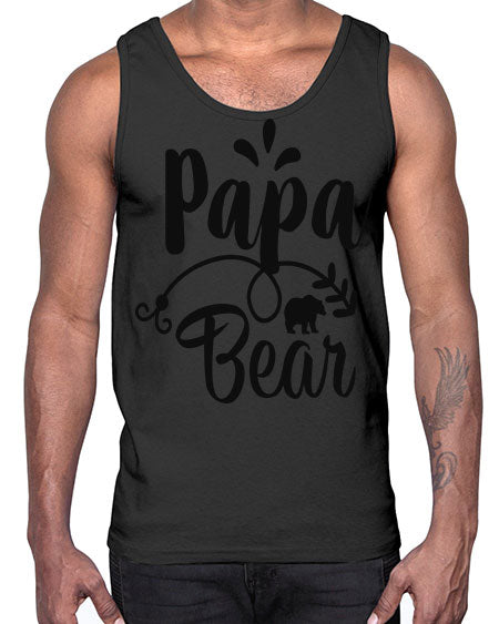 papa bear 215#- bears - animals- Cotton Tank