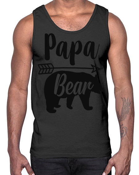 papa bear copy 221#- bears - animals- Cotton Tank