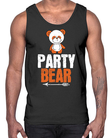 party bear 225#- bears - animals- Cotton Tank