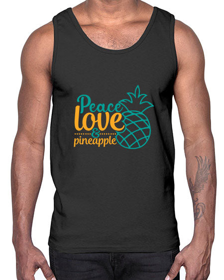 peace love pineapple Style 82#- summer- Cotton Tank
