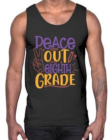 peace out eighth grade 616#- eighth grade- Cotton Tank