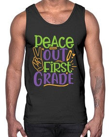 peace out first grade 624#- first grade- Cotton Tank