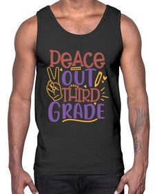 peace out third grade 645#- third grade- Cotton Tank