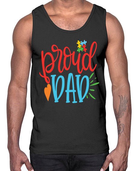 proud dad Style 36#- autism- Cotton Tank