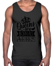 queens are born as Aries 389#- aries- Cotton Tank