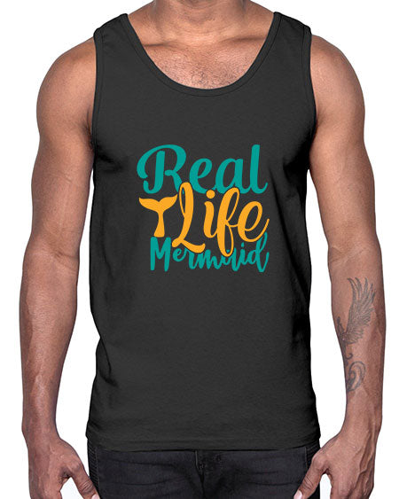 real life mermaid Style 80#- summer- Cotton Tank