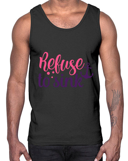 refuse to sink Style 4#- breast cancer- Cotton Tank