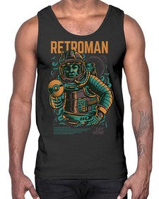 retroman 1017#- art pop art- Cotton Tank