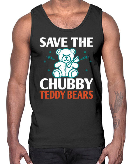 save the chubby teddy bears 247#- bears - animals- Cotton Tank