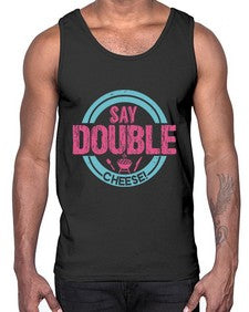 say double cheese 383#- bbq- Cotton Tank