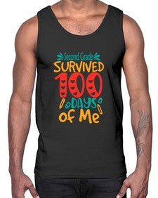 second Grade survived one hundred days of me 835#- one hundred days- Cotton Tank