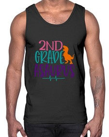 second grade asaurus 808#- second grade- Cotton Tank