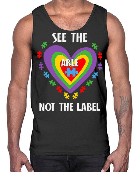 see the able not the 115#- autism- Cotton Tank