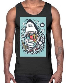 shark school 871#- general school- Cotton Tank