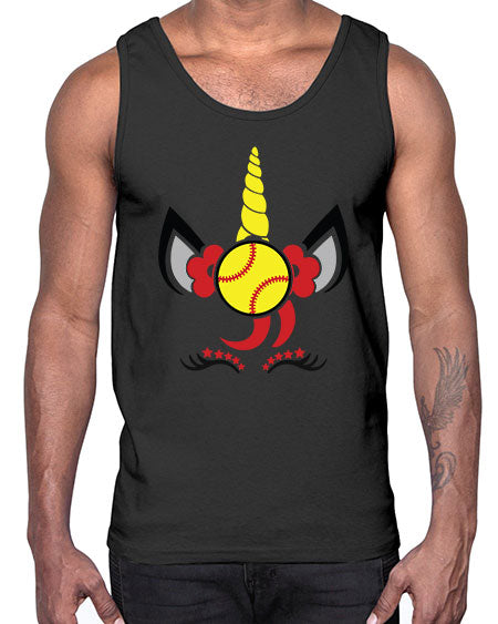 softball unicorn 401#- softball- Cotton Tank