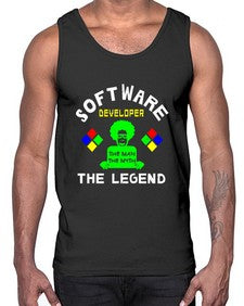 software developer the legend 16#- computer- Cotton Tank