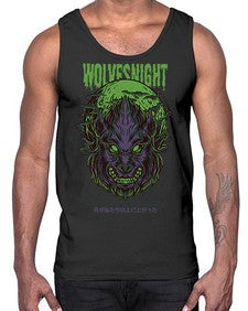 source wolves night 1104#- art pop art- Cotton Tank
