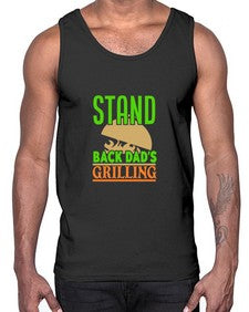 stand back dads grilling 1565#- bbq- Cotton Tank