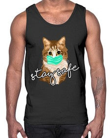stay safe 1114#- art pop art- Cotton Tank