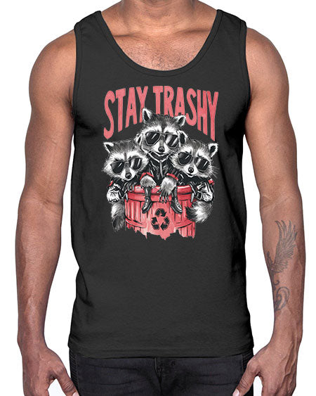 stay trashy 63#- raccoon- Cotton Tank