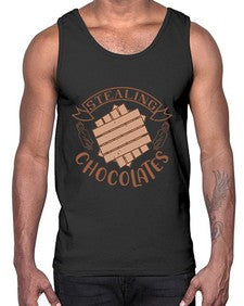 stealing chocolates 407#- chocolate- Cotton Tank