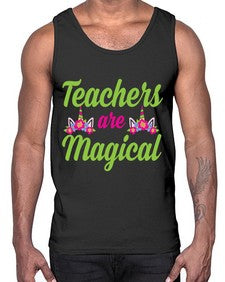 teachers are magical 428#- unicorn- Cotton Tank