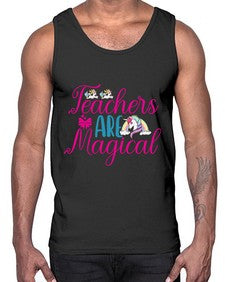 teachers are magical 429#- unicorn- Cotton Tank