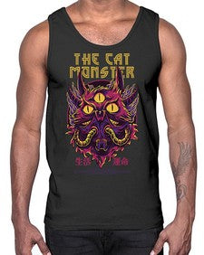 the cat monster gdkkj 1148#- art pop art- Cotton Tank