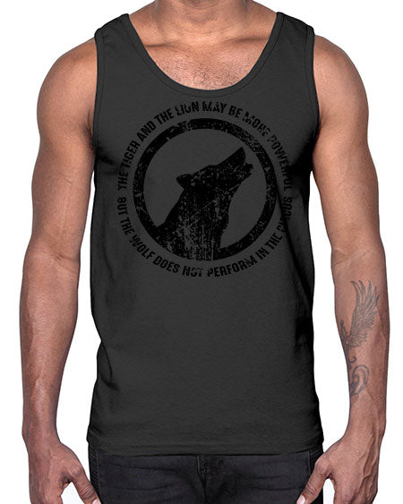 the tiger and the lion may be more powerful- wolf- Cotton Tank