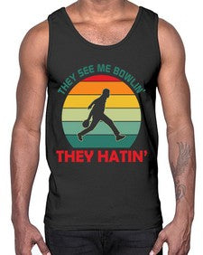 they see me bowlin they 916#- bowling- Cotton Tank