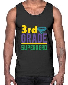 third Grade Superhero 976#- third grade- Cotton Tank