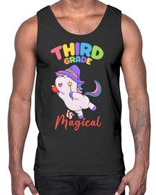 third Grade is Magical Unicorn 962#- third grade- Cotton Tank