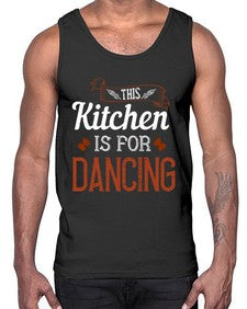 this kitchen is for dancing 433#- cooking- Cotton Tank