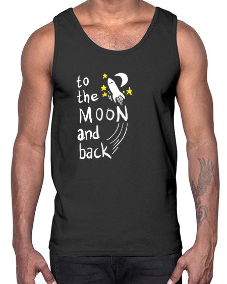 to the moon and back 9#- moon- Cotton Tank
