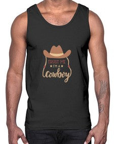 trust me im a cowboy 1191#- western- Cotton Tank