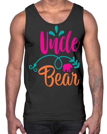 uncle bear 283#- bears - animals- Cotton Tank