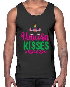 unicorn kisses 468#- unicorn- Cotton Tank
