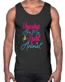 unicorns are my spirit animal 526#- unicorn- Cotton Tank