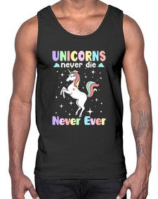 unicorns never die never ever 539#- unicorn- Cotton Tank