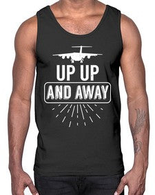 up up and away  46#- airplane- Cotton Tank
