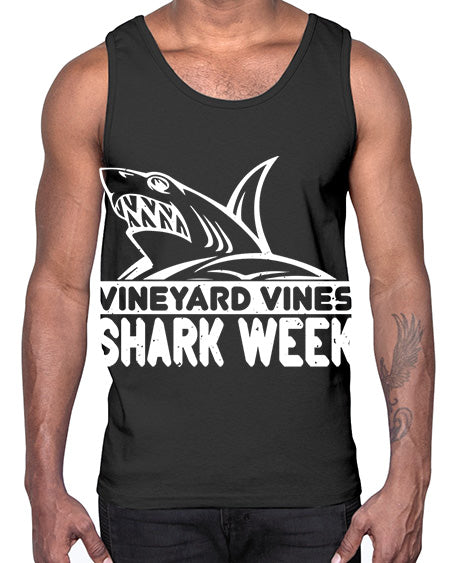 vineyard vines Shark Week Style 8#- shark-fish- Cotton Tank