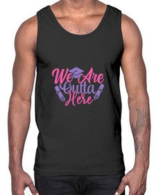 we are outta here 992#- graduation- Cotton Tank