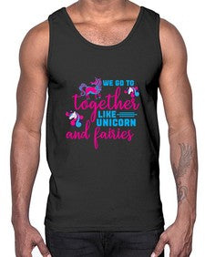 we go to together like unicorn and fairies 542#- unicorn- Cotton Tank
