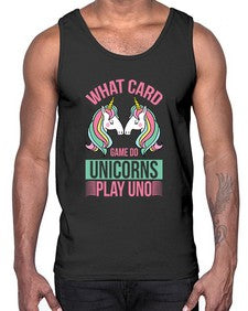 what card game do unicorns play uno 548#- unicorn- Cotton Tank