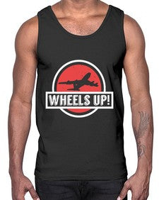 wheels up  50#- airplane- Cotton Tank