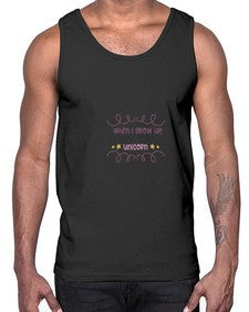 when i grow up i want to be a unicorn 554#- unicorn- Cotton Tank