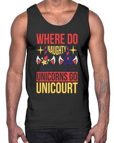 where do naughty unicorns go unicourt 556#- unicorn- Cotton Tank